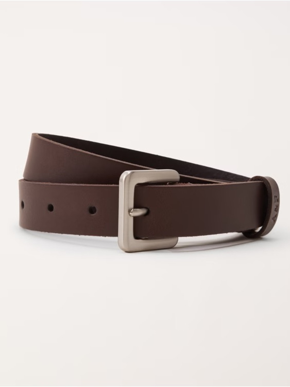abercrombie kids Brown Leather Belt with Silver Buckle Never Worn 13/14 - 17/18